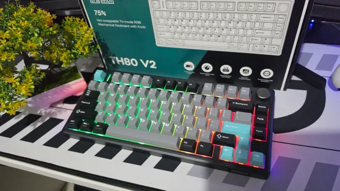 Teclado Mecânico sem fio EPOMAKER TH80 V2 75% Tri-mode - NOVO