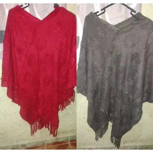 super kit 2 ponchos inverno feminino adulto