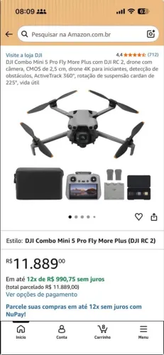 Drone dji combo mini 5 pro more fly
