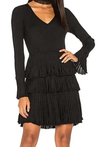 vestido Diane von Furstenberg, modelo Sharlyyn, tricot canelado