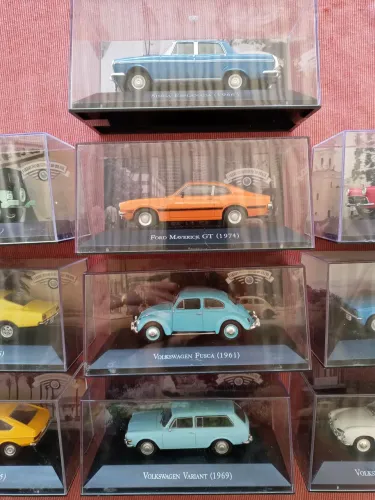 10 miniaturas da colecao carros inesqueciveis do Brasil