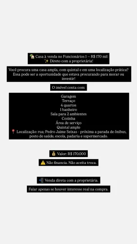 Casa à venda no Funcionários 1 ? R$ 170 mil 