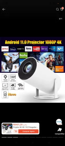 Projetor hy300 4k
