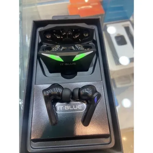 Fone De Ouvido Bluetooth Gamer Sem Fio Baixa Latência Cor Preto Cor da luz Verde