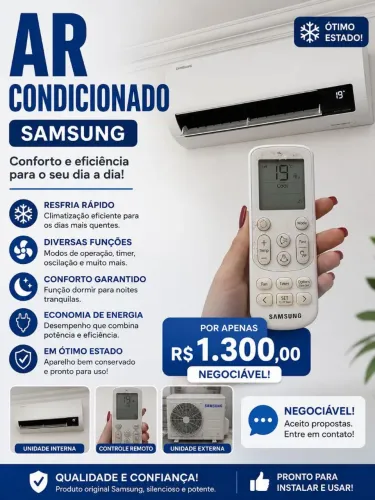 Vende Ar condicionado Inverter 12 mil BTUs.. parcelo no cartão.