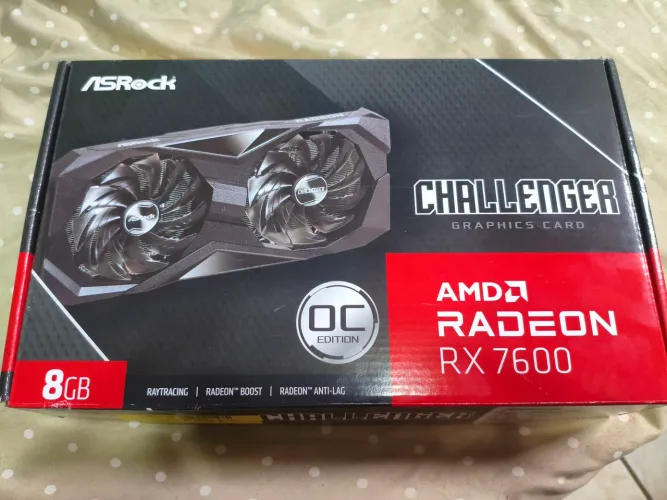 Placa de vídeo Asrock Radeon Rx 7600 8gb Challenger Oc Gddr6 HDMI 2.1