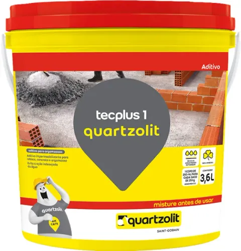 Impermeabilizante para concreto e argamassa, 3,6 L, tecplus 1 QUARTZOLIT 