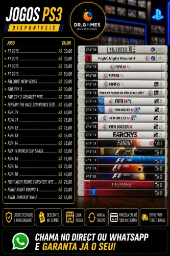 Jogos PS3 - F