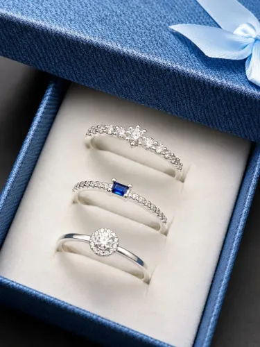 Anéis cravejados em prata legítimas 925 com zircônia