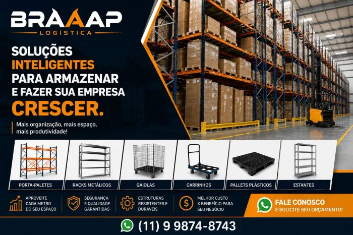 PORTA PALLETS LONGARINAS ARMAZENAMENTO
