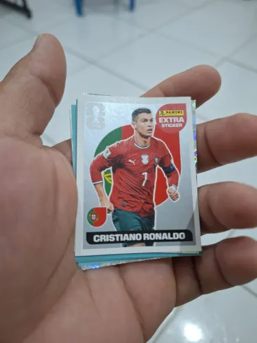 CR7 Figurinha Cristiano Ronaldo (Extra Sticker Prata)