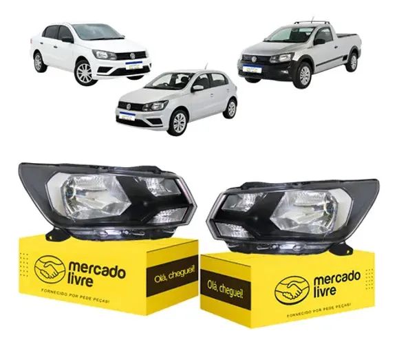 Par Farol Saveiro G7 Gol Voyage G8 2019 20 2021 2022 2023 Ambos Lados