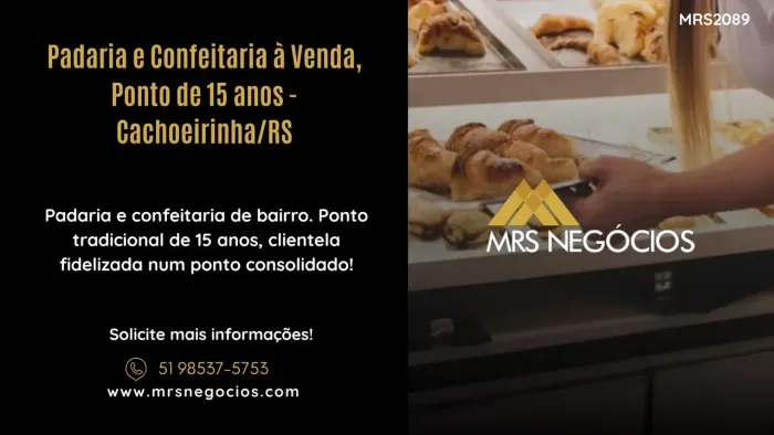 Padaria e Confeitaria à Venda, Ponto de 15 anos - Cachoeirinha/RS