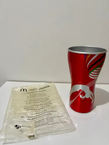 Copo de Alumínio Oficial Coca-Cola McDonald?s - Olimpíadas Rio2016 (Ginástica Artística)