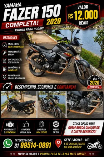 ys150fazer sed muito ecomica e mecanica otima