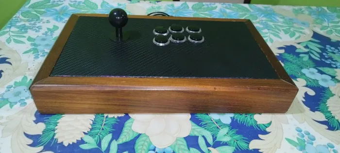 Controle Arcade em Madeira Para PS4/3, PC e Android. Placa, Manches e Botões Novos