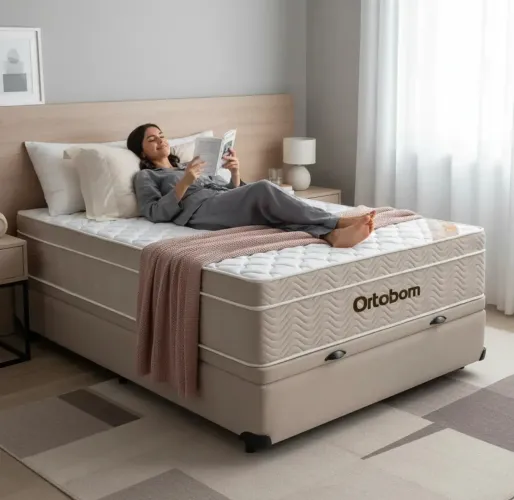 Cama casal baú NOVA