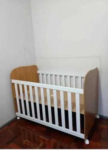 Berço americano 100% MDF de qualidade, Cor amêndoa