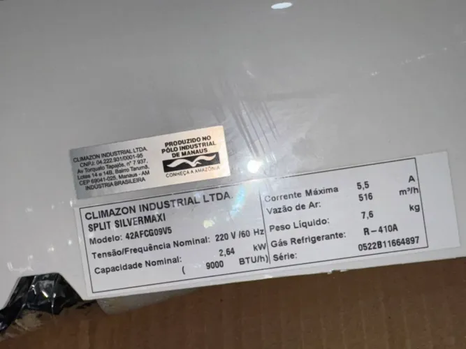 Ar condicionado silver maxi 9000 BTU - R$900,00
