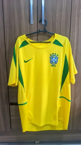 Camisa do Brasil 2002 amarela 