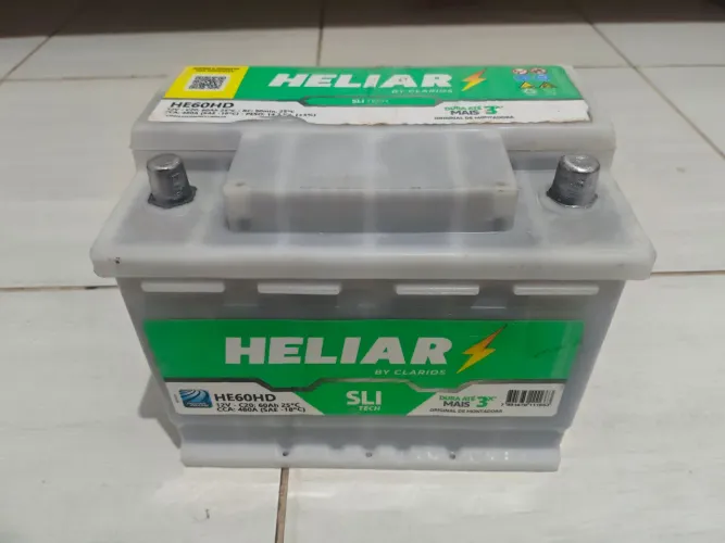 Bateria 60 amperes Heliar Semi nova com garantia de 2 anos Valor a base de troca