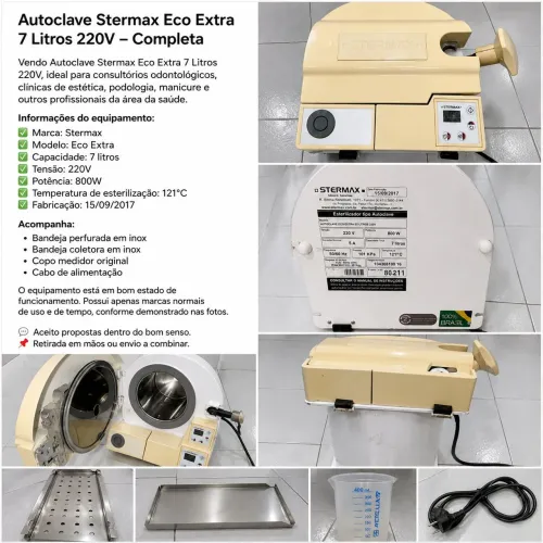 Vendo autoclave Stermax 7 litros