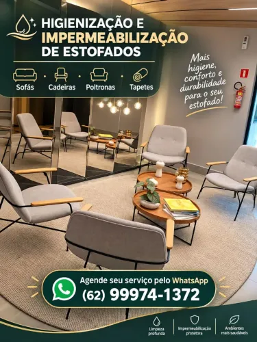 Higienizacão e impermeabilização de estofados.