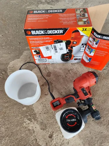 Pistola de Pintura e Pulverizador Black+Decker BDPH200 HVLP - Usada Apenas 1 Vez!