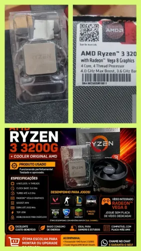 Processador Raízen 3200, com Cooler