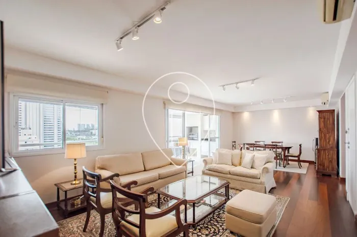 Apartamento mobiliado para alugar no Humanari Brooklin  3 suítes e varanda gourmet