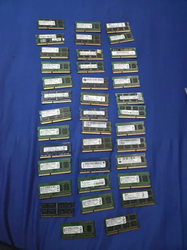 Lote de 38 memórias notebook ddr3.