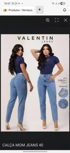 Calça mom original valentin jeans