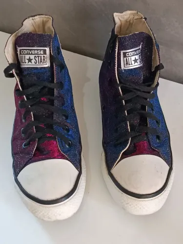 All Star Feminino Camaleão Glitter Cano Alto