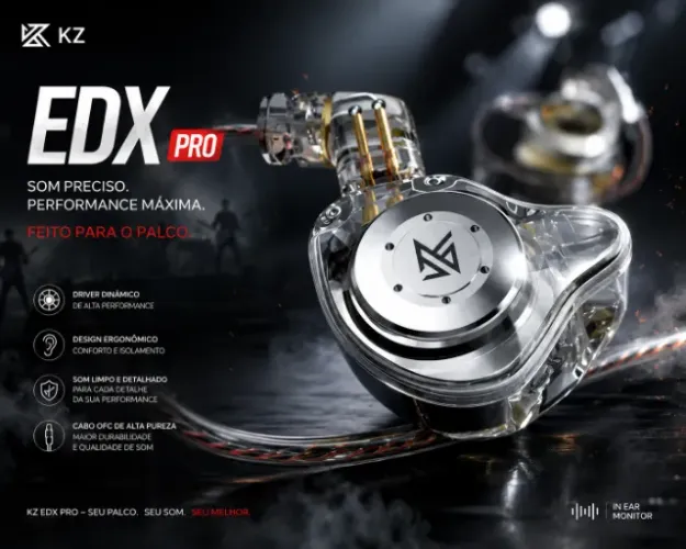 Fone P/ Retorno KZ EDX PRO (Novo-Lacrado)
