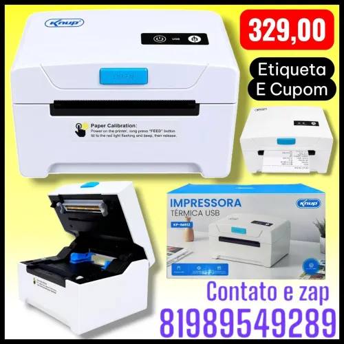 Impressora Térmica USB Etiqueta e cupom Knup KP-IM612