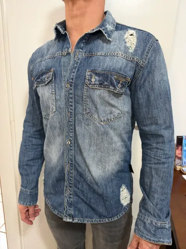 ? CAMISA JEANS ELLUS ORIGINALS MASCULINA - DESTROYED