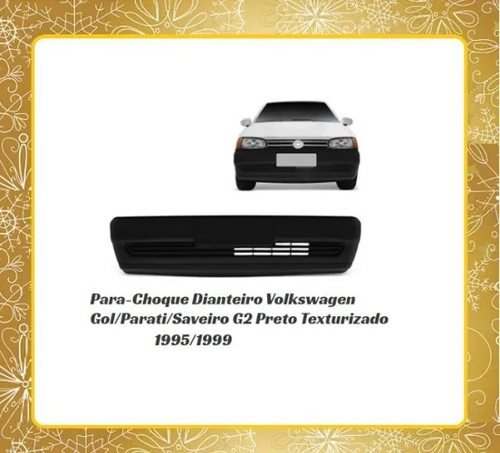 Para-Choque Dianteiro Volkswagen Gol/Parati/Saveiro G2 Preto Texturizado Ano:1995 até 1999