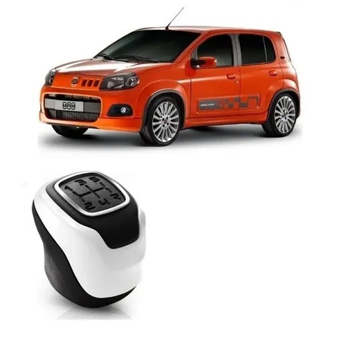 Bola Câmbio Preto / Branco Fiat Mobi Idea Novo Uno - 200540