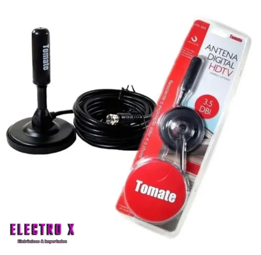 Antena tv digital ultra hd cabo grande 5 metros, compatível com todas as tvs