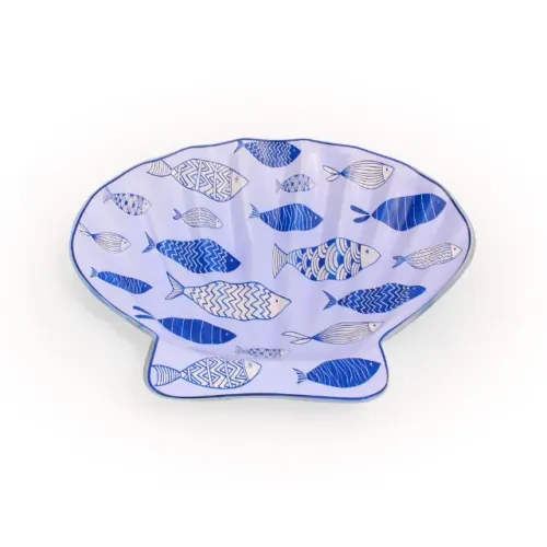 Ornamento De Vidro Concha Media - 26 X 23 17419 Decorglass