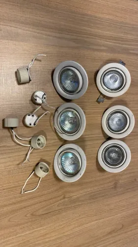 6 spots de lâmpadas dicróica 