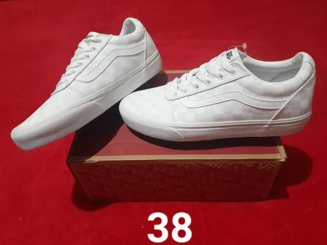Tênis VANS WARD Checkerboard Branco - Tamanho 38