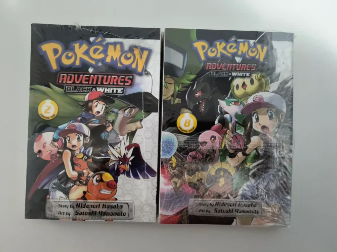 Pokémon Black and White 02 e 08 - mangá em inglês