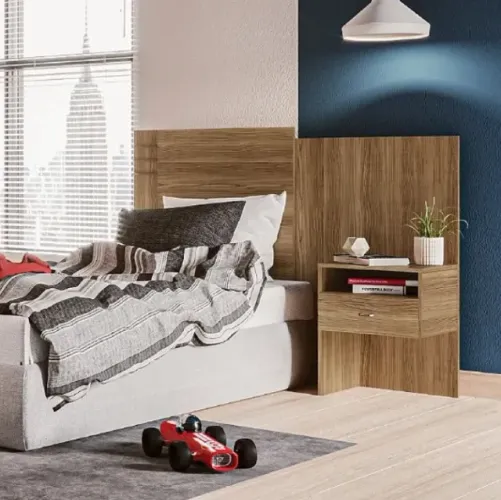Cabeceira Copacabana para cama de solteiro na cor Freijó, da Rimo. Produto novo!