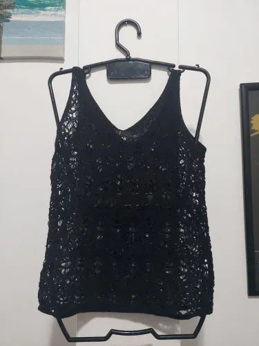 Blusa saída de praia crochet