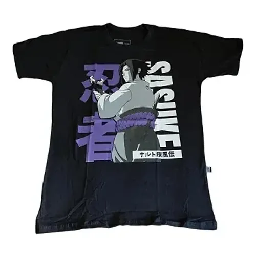 Camiseta Sasuke Uchiha Preto personagem do Anime Naruto Original Clube Comix