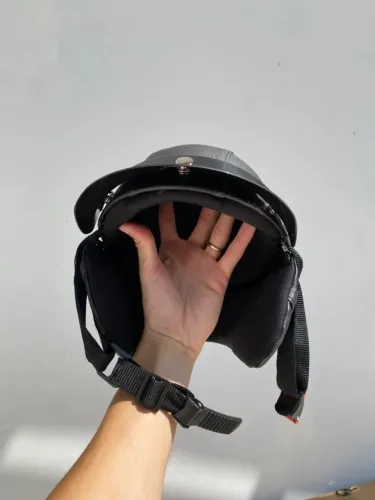 Capacete Coquinho Bike Eletrica e Scooter Custom Couro