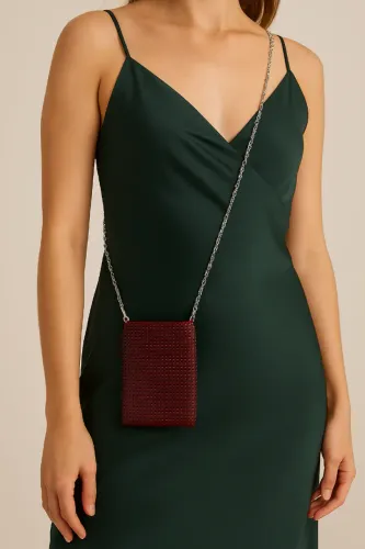 Bolsa Vintage de Paetê Vermelha - Usado 1x.