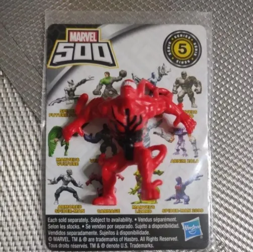 Boneco Miniatura Carnage Carnificina Marvel 500 Micro Series 5 Mystery Box 2"