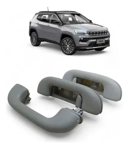 Kit Alça Segurança 3 Puta Que Pariu Jeep Compass 2022-2023 Cinza